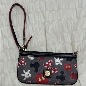 Dooney & Bourke Mickey Mouse Gray Wristlet
